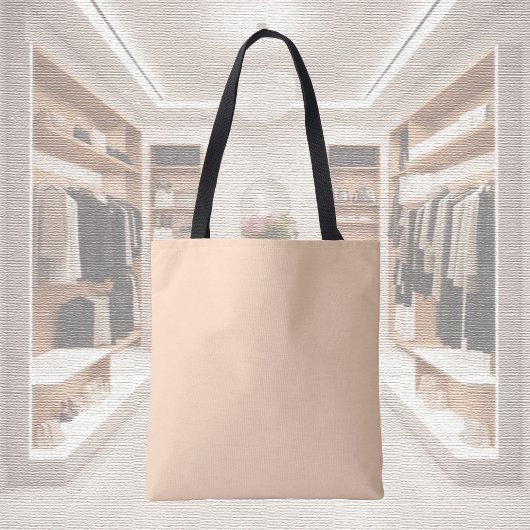 Trendkleur - Perzik Blush Canvas tas