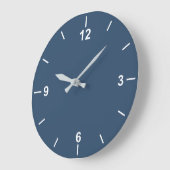Trendkleur Serious Blauw Grote Wandklok (Hoek)