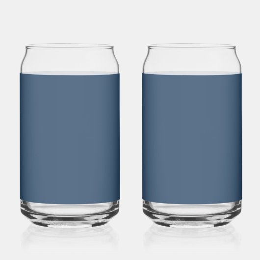 Trendkleur Serious Blauw Minimalistisch blikglas Blikvorm Glas (Achterkant)