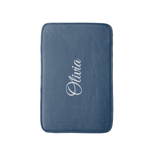 Trendkleur Serious Blue Custom Bath Mat (Voorkant Verticaal)