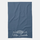 Trendkleur Serious Blue keukenhanddoek (Verticaal)