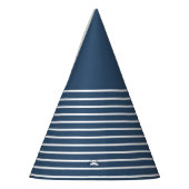 Trendkleur - Serious Blue Party Pet Stripes Feesthoedjes (Links)