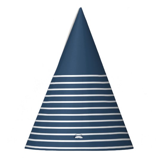 Trendkleur - Serious Blue Party Pet Stripes Feesthoedjes (Links)