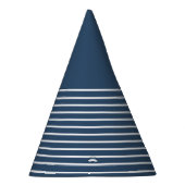 Trendkleur - Serious Blue Party Pet Stripes Feesthoedjes (Rechts)