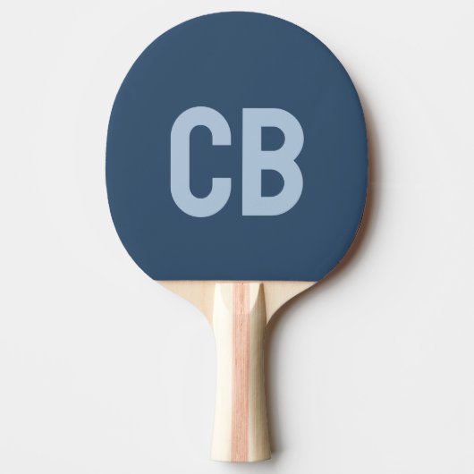 Trendkleur Serious Blue Ping Pong Paddle Tafeltennisbatje (Voorkant)