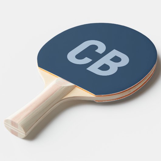 Trendkleur Serious Blue Ping Pong Paddle Tafeltennisbatje (Voorkant Gekanteld)