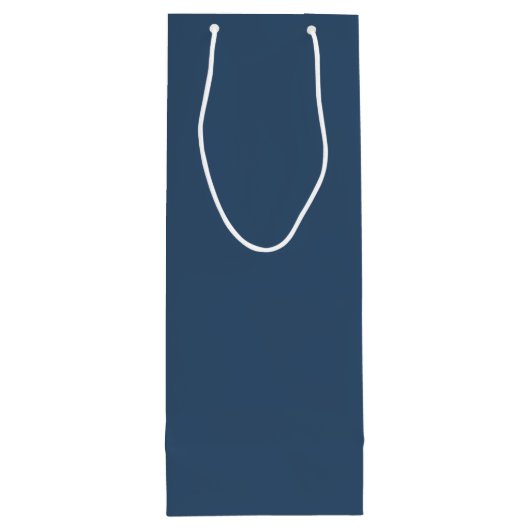 Trendkleur - Serious Blue Wine Gift Bag Wijn Cadeautas (Achterkant)