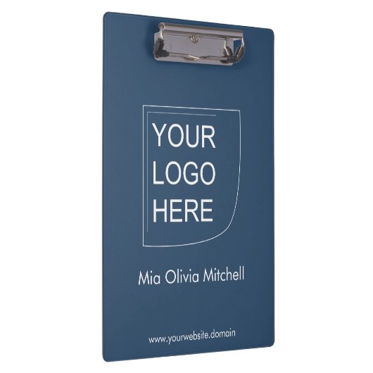 Trendkleur Serious Blue - Zakelijk klembord (Rechts)