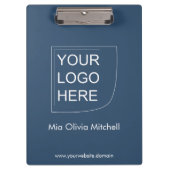 Trendkleur Serious Blue - Zakelijk klembord (Voorkant)