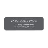 Trendkleur - Slate Grey-adreslabels voor retourzen Etiket (Voorkant)