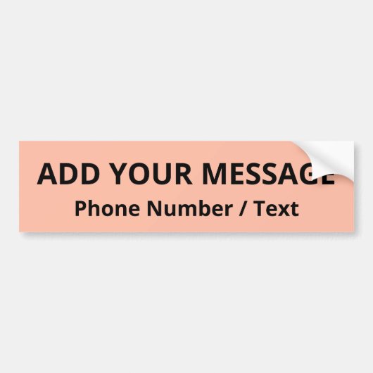 Trendkleur - Soft Peach Bumpersticker (Voorkant)