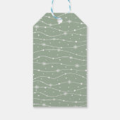 Trendkleur - Soft Sage Snowflake Gift Labels Cadeaulabel (Achterkant)
