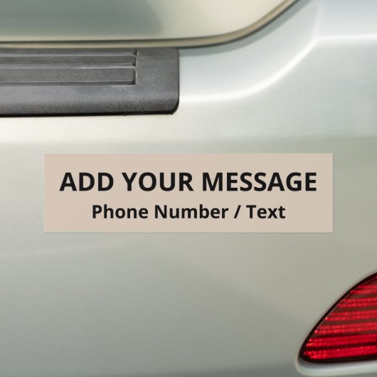 Trendkleur - Soft Taupe Bumpersticker (Op auto)
