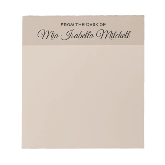 Trendkleur - Soft Taupe Classic Notitieblok (Voorkant)