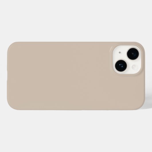 Trendkleur Soft Taupe minimalistisch Case-Mate iPhone Case (Achterkant (horizontaal))