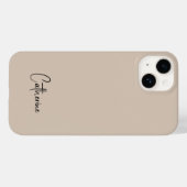 Trendkleur Soft Taupe minimalistisch Case-Mate iPhone Case (Achterkant (horizontaal))
