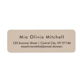 Trendkleur Soft Taupe Moderne Adresetiketten Etiket