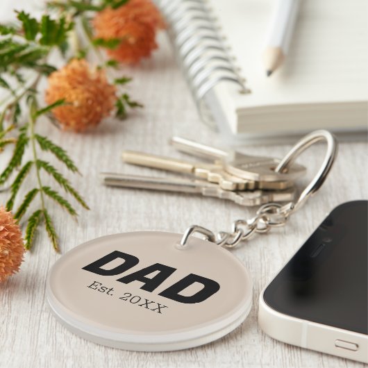 Trendkleur - Soft Taupe Sleutelhanger (Voorkant Rechts)