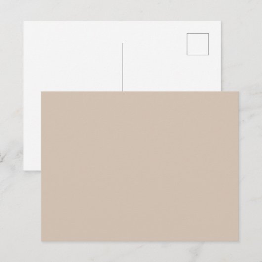 Trendkleur - Soft Taupe Solid Briefkaart (Voorkant / Achterkant)