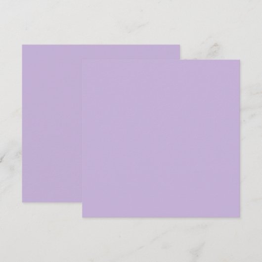 Trendkleur - Soft Violet Flat Holiday Kaart (Voorkant / Achterkant)