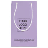 Trendkleur - Soft Violet Kleine Logo Cadeautas (Voorkant)