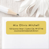 Trendkleur Soft Yellow Moderne Adresetiketten Etiket (Insitu)