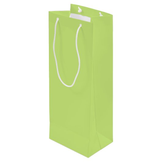 Trendkleur - Spring Green Wine Gift Bag Wijn Cadeautas (Achterkant Gekanteld)