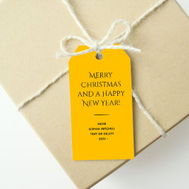 Trendkleur Sunburst Yellow Minimalist Cadeaulabel
