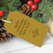 Trendkleur Sunny Olive Minimalist Cadeaulabel