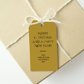 Trendkleur Sunny Olive Minimalist Cadeaulabel