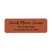 Trendkleur - Verbrande koperen adreslabels Etiket (Voorkant)