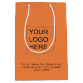 Trendkleur - Verse Sinaasappel Medium Logo Cadeaut Medium Cadeauzakje (Voorkant)