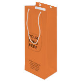Trendkleur - Verse sinaasappeldrank Logo Cadeaubag Wijn Cadeautas (Achterkant Gekanteld)