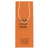 Trendkleur - Verse sinaasappeldrank Logo Cadeaubag Wijn Cadeautas (Achterkant)