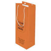 Trendkleur - Verse sinaasappeldrank Logo Cadeaubag Wijn Cadeautas (Voorkant Gekanteld)