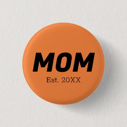 Trendkleur - Verse Tangerine Moeder Button (Voorkant)
