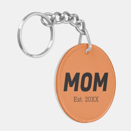 Trendkleur - Verse Tangerine Sleutelhanger (Voorkant Links)