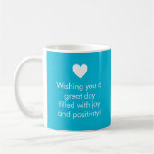 Trendkleur Vivid Cyan - Naam / Positiviteit Mok (Links)