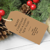 Trendkleur Warm Beige Minimalist Cadeaulabel