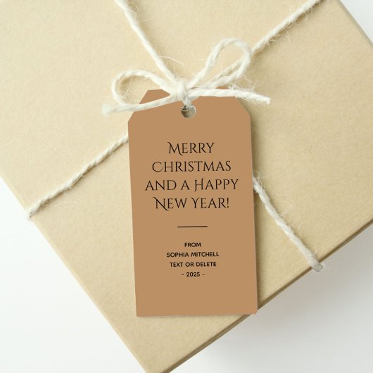 Trendkleur Warm Beige Minimalist Cadeaulabel