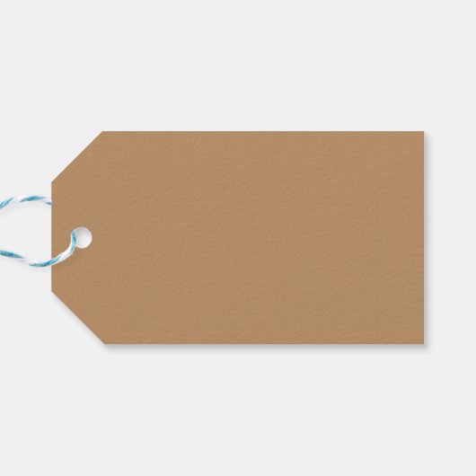 Trendkleur Warm Beige Minimalist Cadeaulabel (Achterkant Horizontaal)