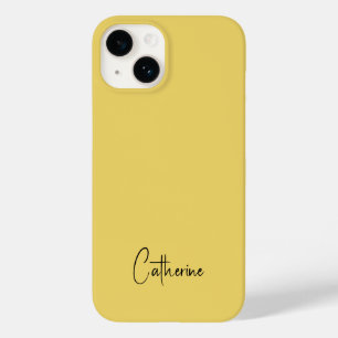 Trendkleur Zacht Geel Minimalist Case-Mate iPhone 14 Hoesje