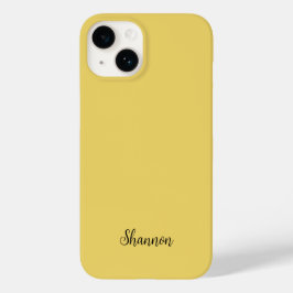 Trendkleur Zacht Geel Minimalist Case-Mate iPhone 14 Hoesje