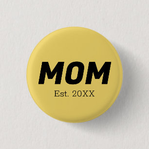 Trendkleur - Zacht Geel Moeder Button