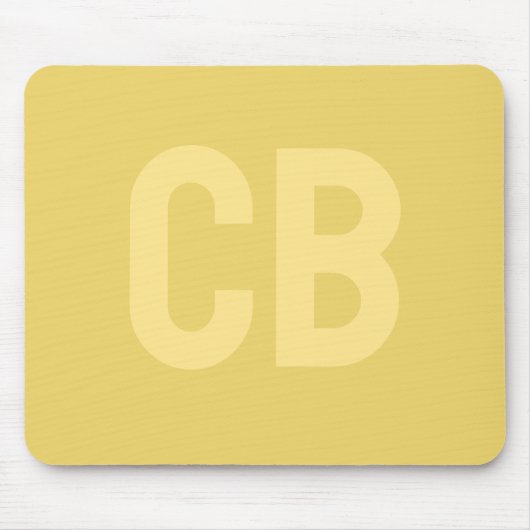 Trendkleur Zacht Geel Mousepad Muismat (Voorkant)
