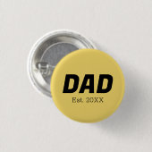 Trendkleur - zacht geel papa Button (Voorkant /achterkant)