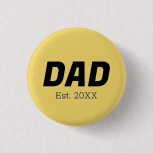 Trendkleur - zacht geel papa Button