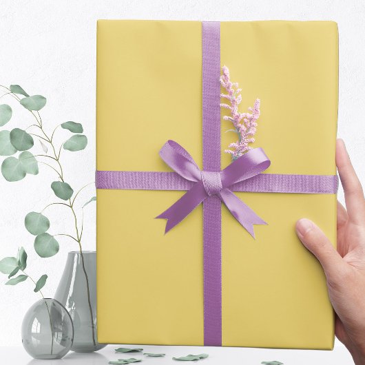 Trendkleur - Zacht geel wikkelpapierrol Cadeaupapier