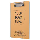 Trendkleur - Zacht Oranje Logo Klembord (Links)