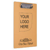 Trendkleur - Zacht Oranje Logo Klembord (Rechts)